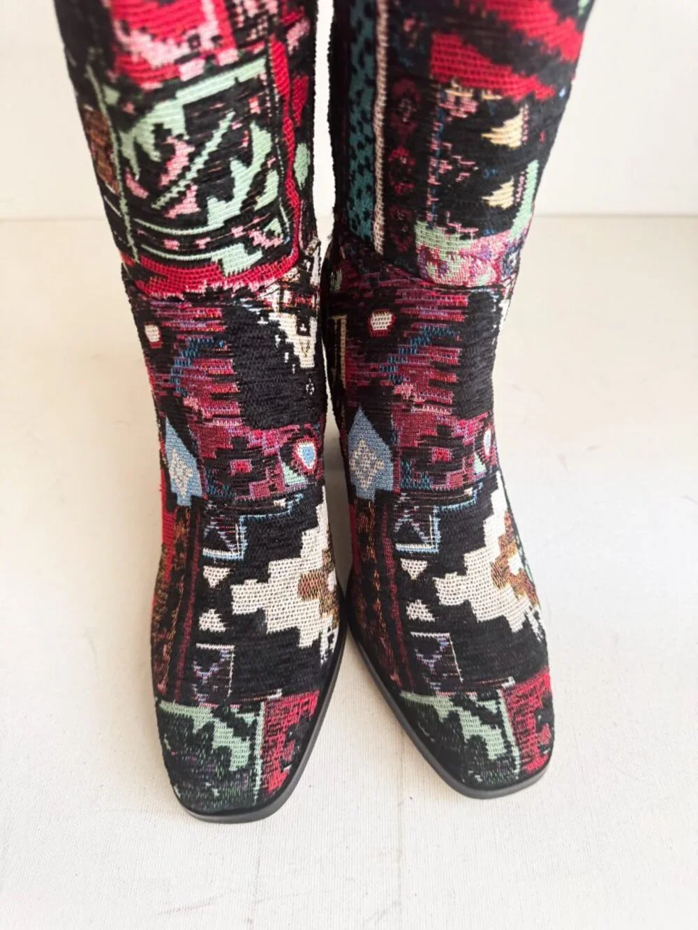 JESSICA SIMPSON JS-RAVYN Tapestry Canvas Boho Southwestern Tall Boots 5